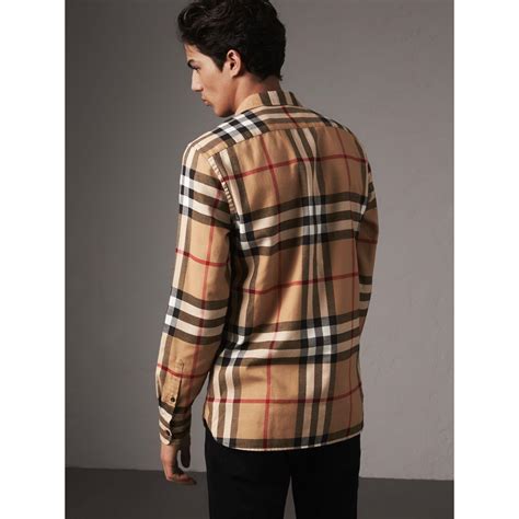 burberry flannel shirt men's|designer shirt Burberry for men.